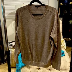 Ann Taylor XL long sleeve gold sparkle sweater with design along sleeve